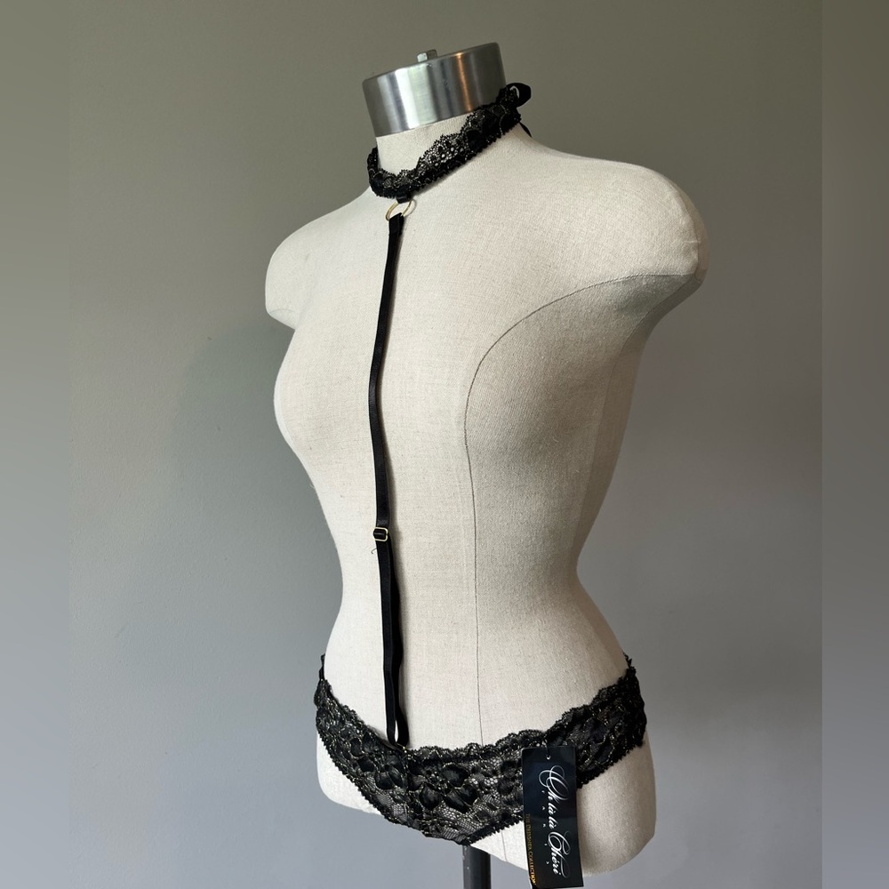 Women’s black lace lingerie